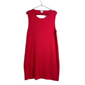 Club Monaco Womens Dress Red Back Cutout Scoop Neck Sleeveless L New
